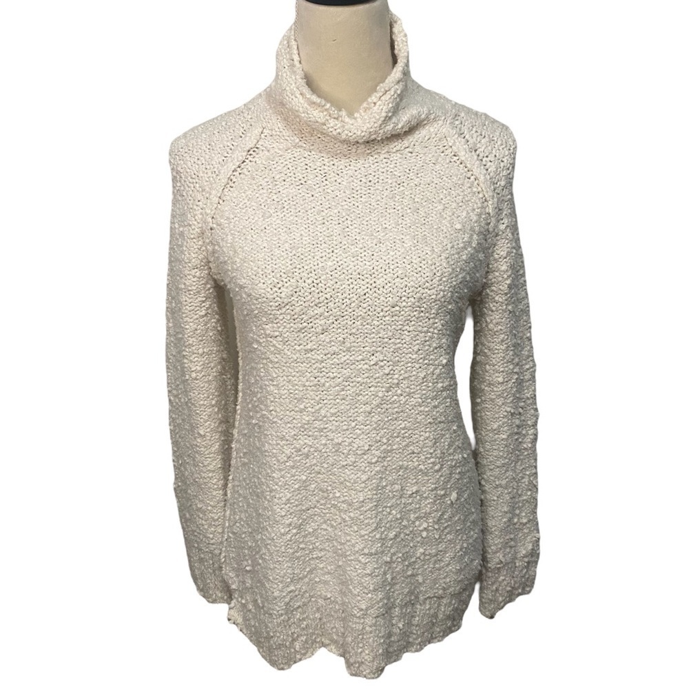 Moth by Anthropologie Juliette Ivory Turtleneck Pullover Knit Sweater Size XS